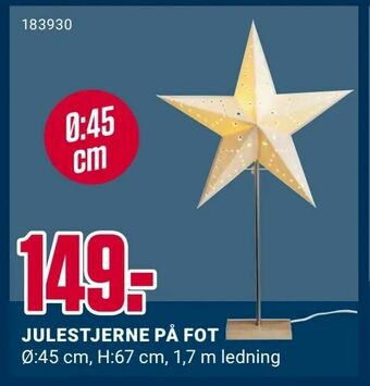 Europris Julestjerne på fot tilbud