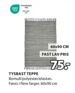 JYSK TYSBAST TEPPE tilbud