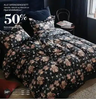 Princess Satengsengesett Molina mørk blå tilbud