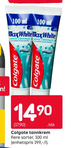 Rusta Colgate tannkrem tilbud