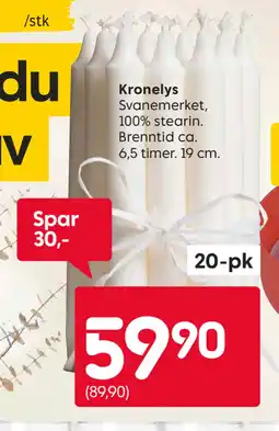 Rusta Kronelys tilbud