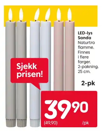 Rusta LED-lys Sanda tilbud