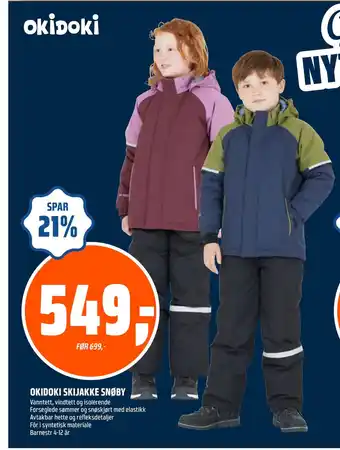 Coop Obs OKIDOKI SKIJAKKE SNØBY tilbud
