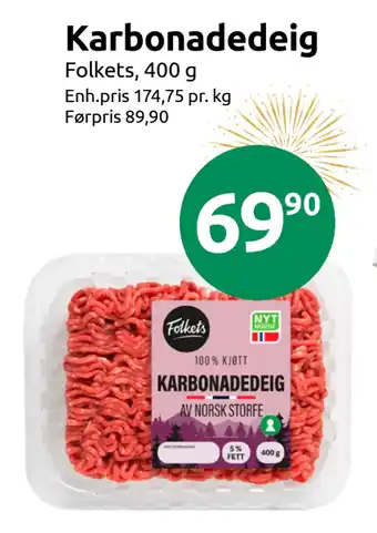 Joker Karbonadedeig tilbud