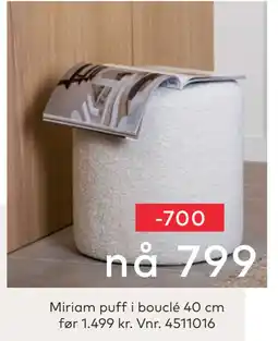 Skeidar Miriam puff tilbud