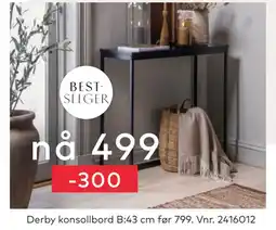 Skeidar Derby konsollbord tilbud