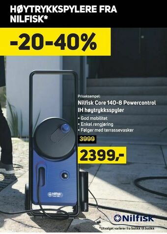 Megaflis Nilfisk Core 140-8 Powercontrol IH høytrykksspyler tilbud