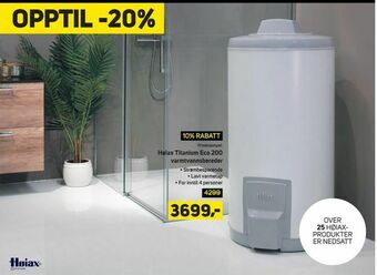 Megaflis Høiax Titanium Eco 200 varmtvannsbereder tilbud