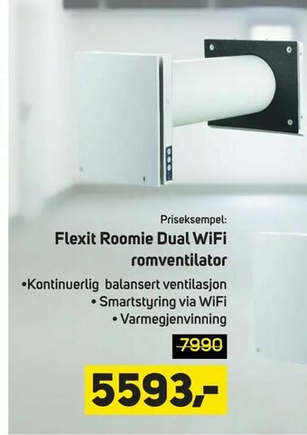 Megaflis Flexit Roomie Dual WiFi romventilator tilbud