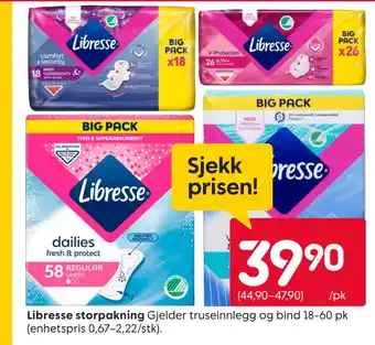 Rusta Libresse storpakning tilbud