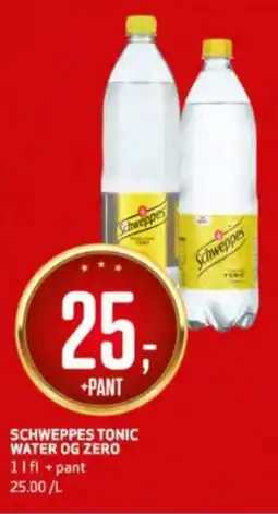 Bunnpris SCHWEPPES Tonic water og zero tilbud