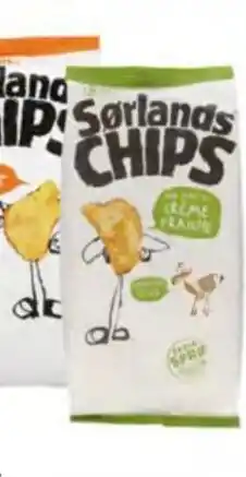 Bunnpris SØRLANDSCHIPS Creme fraiche tilbud
