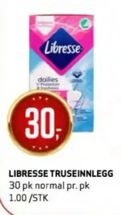 Bunnpris LIBRESSE Truseinnlegg tilbud
