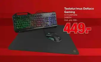 Staples Tastatur/mus Deltaco Gaming tilbud