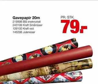 Staples Gavepapir 20m tilbud