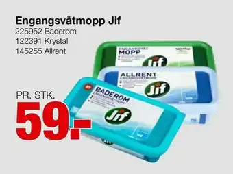 Staples Engangsvåtmopp Jif tilbud