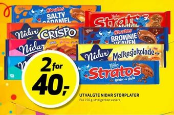 Bunnpris Utvalgte nidar storplater tilbud