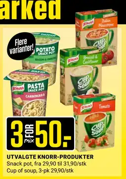 Europris UTVALGTE KNORR-PRODUKTER tilbud