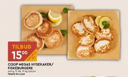 Coop Mega COOP MEGAS HYSEKAKER/ FISKEBURGERE tilbud