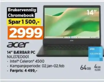 POWER 14" bærbar pc tilbud