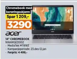 POWER Acer 14″ chromebook nxawged002 tilbud