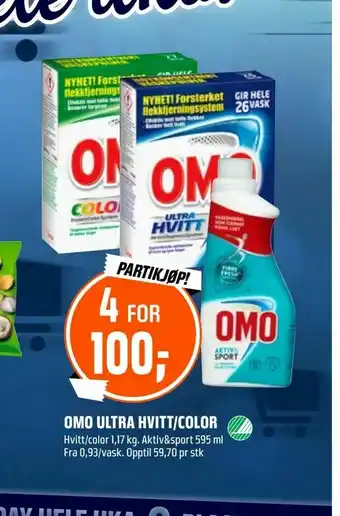 Coop Obs Omo ultra hvitt/color tilbud