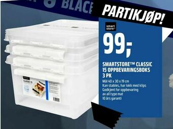 Coop Obs Smartstore™ classic 15 oppbevaringsboks 3 pk tilbud
