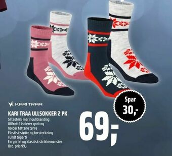 Coop Obs Kari traa ullsokker 2 pk tilbud