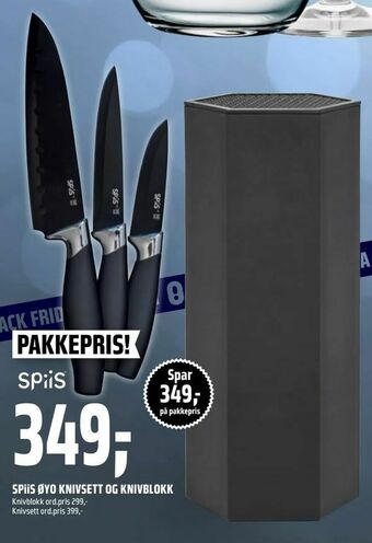 Coop Obs Spiis øyo knivsett og knivblokk tilbud