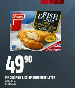 Coop Obs Findus fish & crisp gourmetfileter tilbud