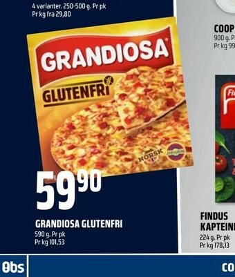 Coop Obs Grandiosa glutenfri tilbud
