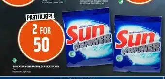 Coop Obs Sun extra power refill oppvaskpulver tilbud