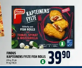 Coop Obs Findus kapteinens fylte fish rolls tilbud