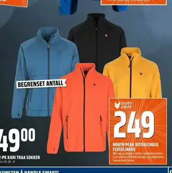 Coop Obs North peak bitiya/chuck fleecejakke tilbud