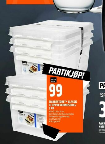 Coop Obs Smartstore™ classic 15 oppbevaringsboks 3 pk tilbud
