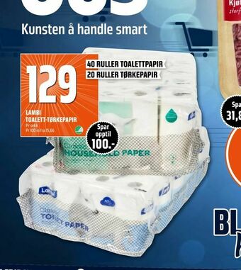 Coop Obs Lambi toalett-tørkepapir tilbud