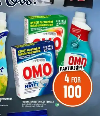 Coop Obs Omo ultra hvitt/color tøyvask tilbud