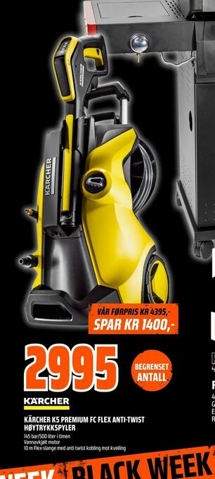 Obs Bygg Kärcher k5 premium fc flex anti-twist høytrykkspyler tilbud