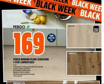 Obs Bygg Pergo modern plank sensation 1-stav laminatgulv tilbud