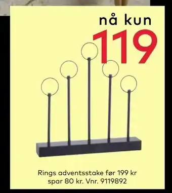 Skeidar Rings adventsstake tilbud