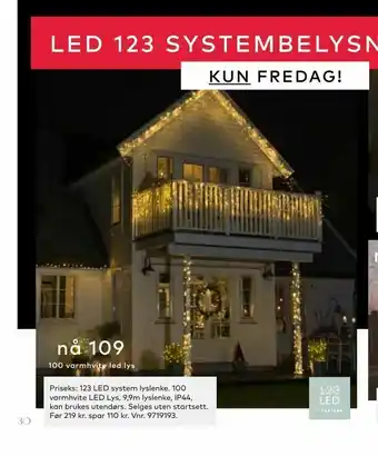 Skeidar Priseks: 123 LED system lyslenke tilbud