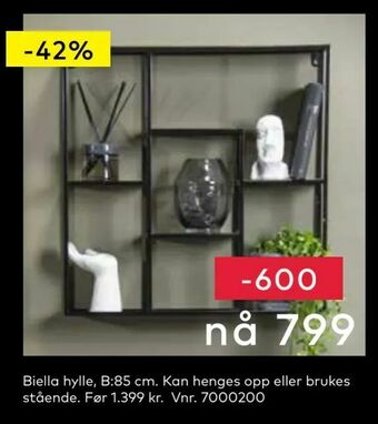 Skeidar Biella hylle tilbud