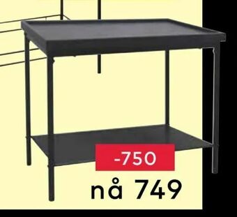 Skeidar Edge konsollbord, sort med sortlakkert stål tilbud