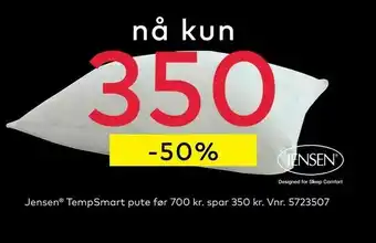 Skeidar Jensen® TempSmart pute tilbud