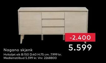 Skeidar Nagano skjenk tilbud