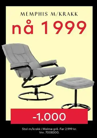 Skeidar MEMPHIS M/KRAKK tilbud