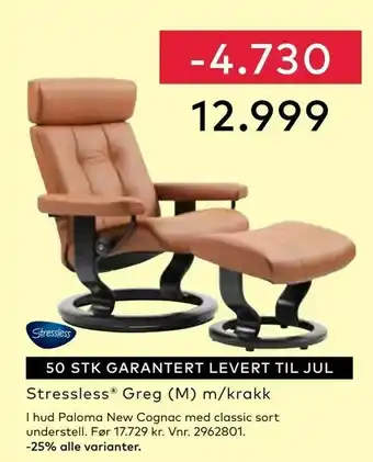Skeidar Stressless® Greg (M) m/krakk tilbud