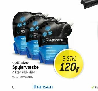 Thansen Spylervæske tilbud