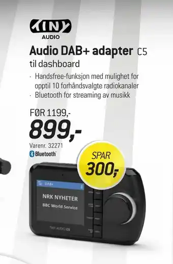 Thansen Audio DAB+ adapter C5 til dashboard tilbud