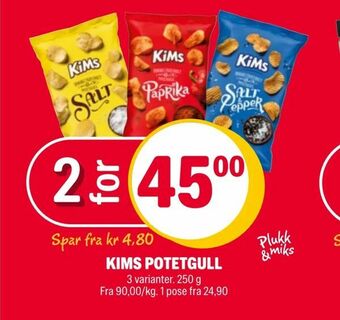 Coop Extra Kims potetgull tilbud